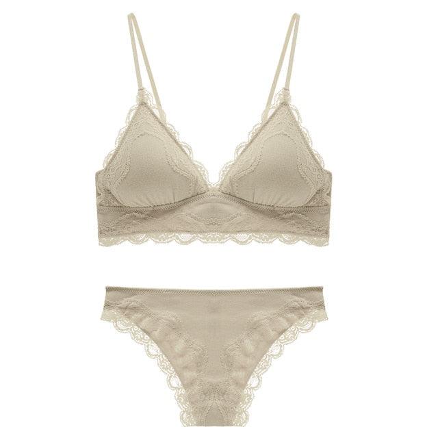 Gorgeous High Quality Cotton Underwear Set - Sexy Lace Lingerie - Romantic Temptation Bra Set (TSB4)(F27)