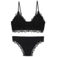 New Stripes Cotton Underwear Set - Fashion Bra Set - Sexy Lingerie Romantic Temptation Women's Underwear (D27)(TSB4)