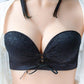 Sexy Women Strapless Bra - Romantic Temptation Super Push Up Invisible Small Breast Lace Brassiere - Lingerie Tops (TSB1)