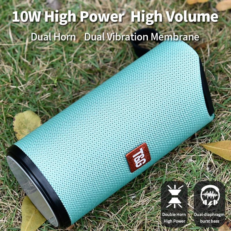 Bluetooth Speaker Portable Outdoor Loudspeaker Wireless Mini Column 3D 10W Stereo Music Surround Support FM TFCard Bass Box (HA)(F57)