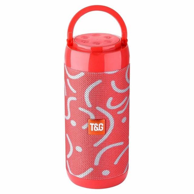 TG113C Column Portable Bluetooth Mini Speaker with FM Radio TF Card AUX Cable Wireless Loud Speakers & Phone Holder 9 Colors (D57)(HA)