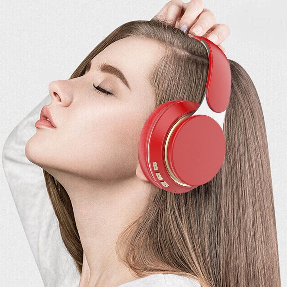 Wireless Headphones - Bluetooth Headset Foldable Stereo Gaming Earphones With Microphone Support TF Card For All Phone (AH2)(RS8)(F49)