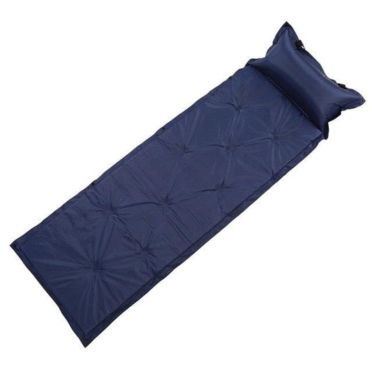 Outdoor Camping Thick Automatic Inflatable Mattress - Self-Inflating Tent - Mat Picnic Mat with Pillow (1U89)(6LT1)