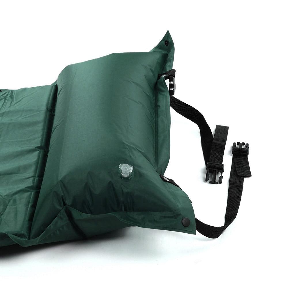 Outdoor Camping Thick Automatic Inflatable Mattress - Self-Inflating Tent - Mat Picnic Mat with Pillow (1U89)(6LT1)