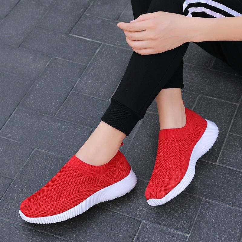 Great Women Sneakers - Flats Spring Sock Sneakers -Summer Slip on Flats Shoes (BWS7)(FS)