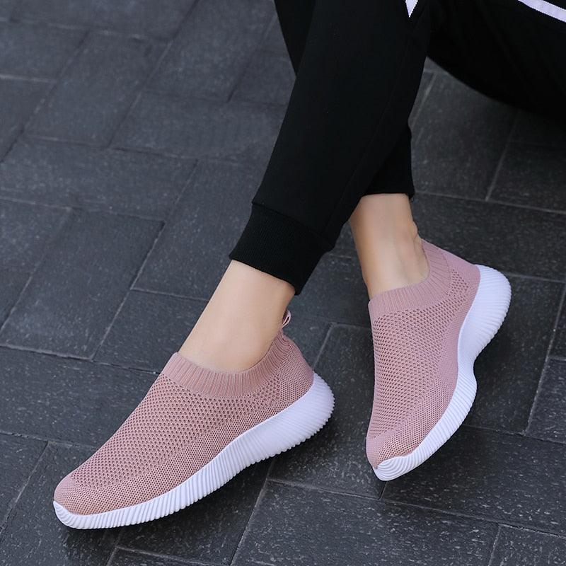 Great Women Sneakers - Flats Spring Sock Sneakers -Summer Slip on Flats Shoes (BWS7)(FS)