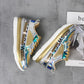 Great Breathable Mesh Gold Platform Sneakers - Autumn Knitting Flat Casual (BWS7)(CD)(WO4)