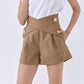 Trending Button Cross Women's Shorts - High Waist Straight Shorts (TBL2)(BCD3)