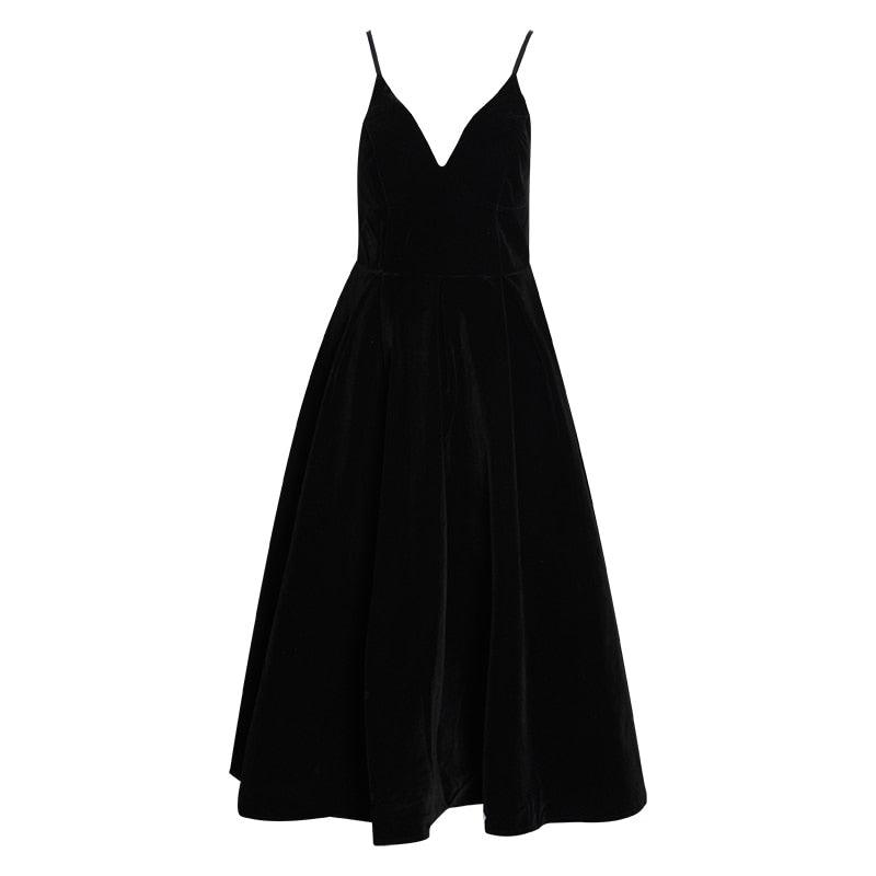 Amazing Backless Dress For Women - V Neck Spaghetti Strap Sleeveless High Waist Sexy Party Dresses (BWD)(WSO4)(F30)