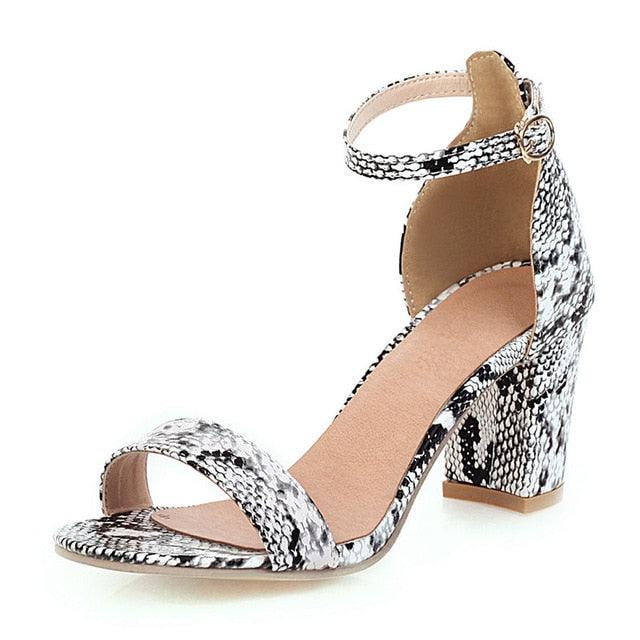 Gorgeous Women's Summer Shoes - Thick High Heel Sandals - Sexy Buckle Strap (D37)(SH2)(SS1)(WO4)
