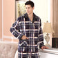Great Style Men Thick Coral Fleece Warm Pajamas Sets - Tops & Trousers Home Sleepwear (D9)(TG7)
