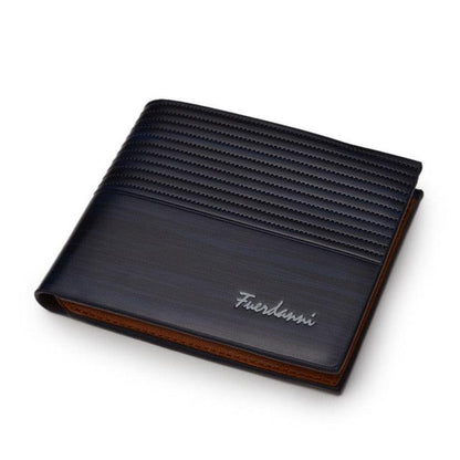 Trending Men Leather Brand Luxury Wallet - Short Slim Male Money Clip (MA5)1(F17)