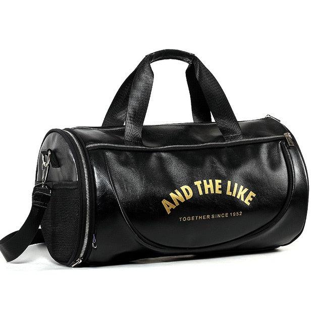 Great Travel Luggage Bag - With Independent Shoes Storage - Fitness Bag PU Leather Training Bag (D78)(LT3)