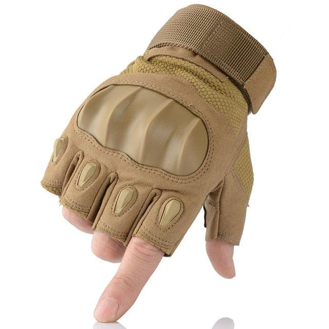 Touch Screen Hard Knuckle Tactical Gloves - Army Military Combat Outdoor Climbing Glove (4AC1)(F103)
