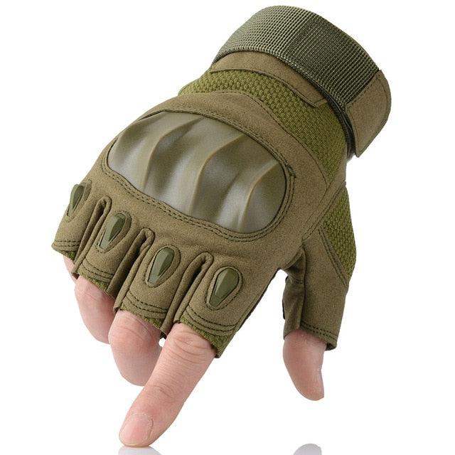 Touch Screen Hard Knuckle Tactical Gloves - Army Military Combat Outdoor Climbing Glove (4AC1)(F103)