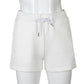 Great Summer Solid Simple High Waist Short - Streetwear Outfits - Bottoms Casual Women's Shorts (2U32)
