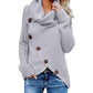 Turtleneck Women's Winter Sweater - Plus Size - Winter Warm Irregular Pullover - Thick Cute Female Sweater (D23)(D20)(TB8C)(TB8A)(TP3)