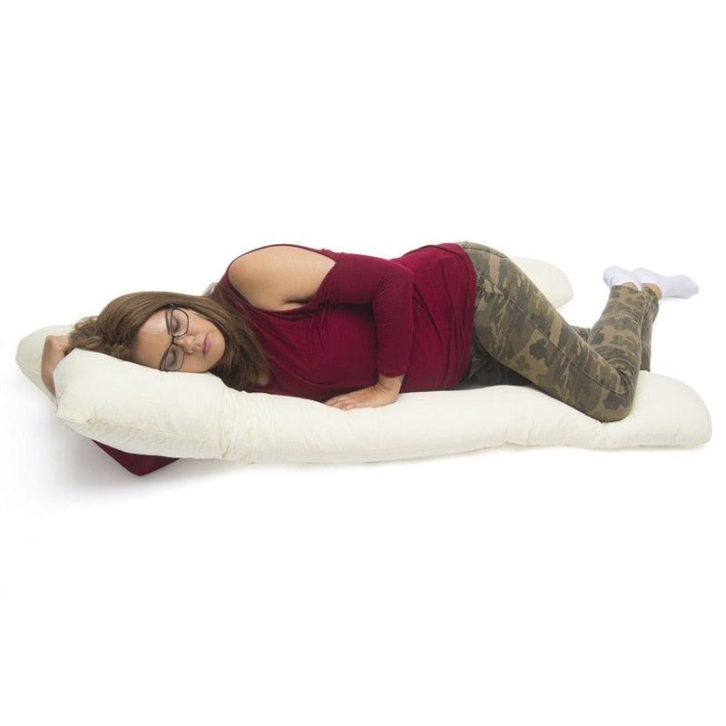 High Quality Memory Massage Maternity Pillow - U Shape Comfortable Total Body Pillow - 100% Cotton - with Removable Cover (1U7)(8Z2)