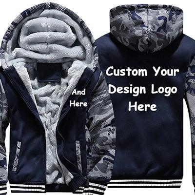 Great Men's Hoodies - Print Logo Design Hoodie Winter Fleece Thicken Coat - Jacket Sweatshirts (1U100)