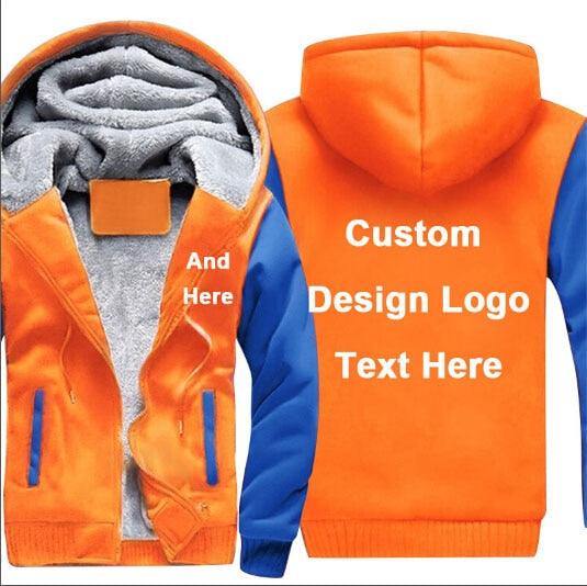 Great Men's Hoodies - Print Logo Design Hoodie Winter Fleece Thicken Coat - Jacket Sweatshirts (1U100)