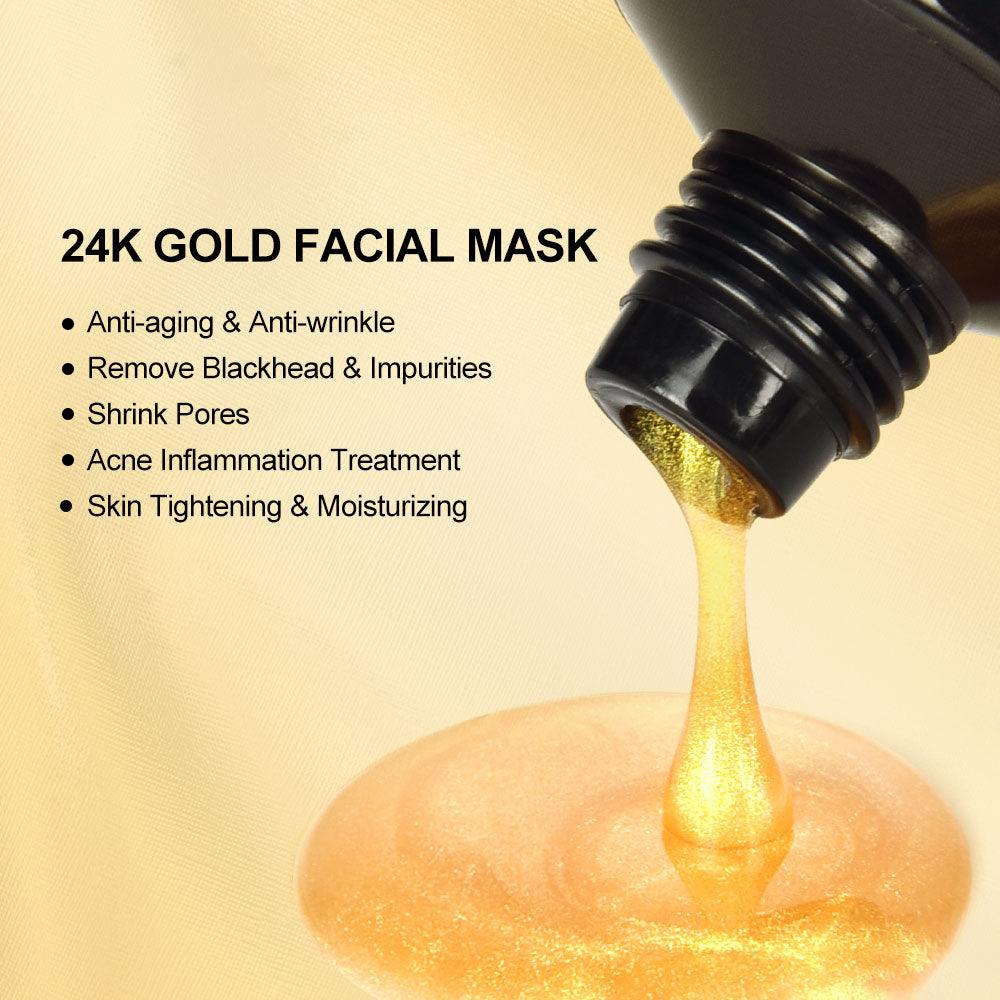 Gold Collagen Peel Off Mask 24K Gold Facial Mask Anti Aging Wrinkles Lifting Firming Whitening Tear Off Masks Skin Care (M1)(1U86)