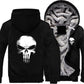 Men's Women Punisher Coat - Zipper Hoodie Fleece Thicken Jacket Sweatshirts (3U100)