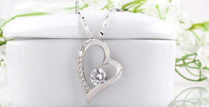 Great Silver Color Heart Women's Wedding Jewelry Sets (1U81)