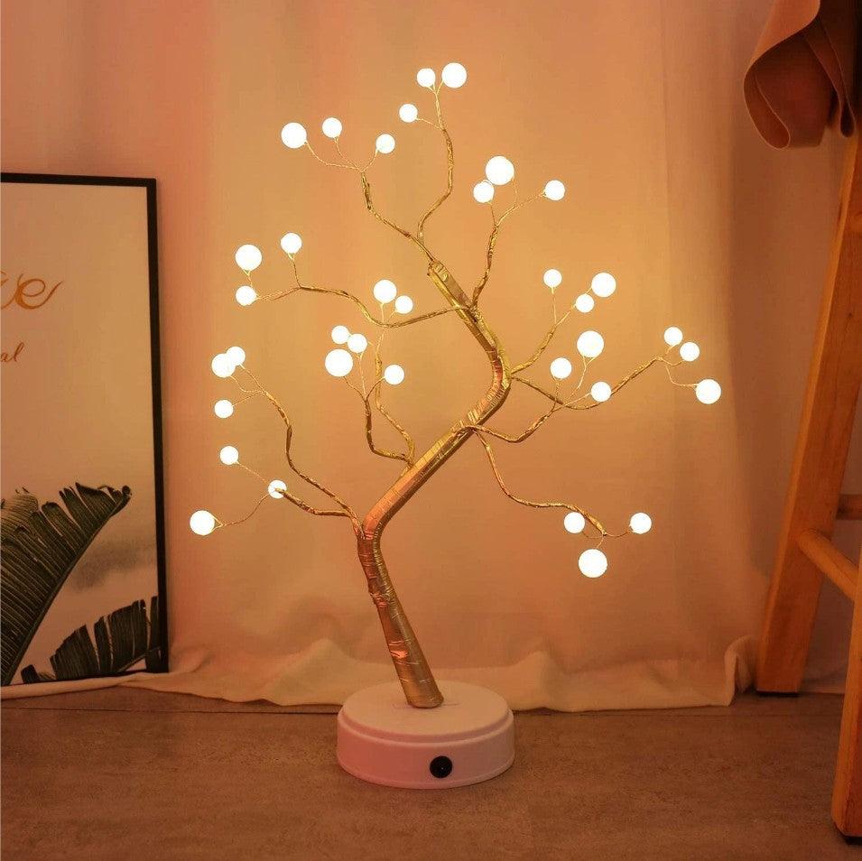 USB / Battery Operated LED Tabletop DIY Artificial Tree Light - Touch Switch LED Tabletop (LL5)1(1U58)