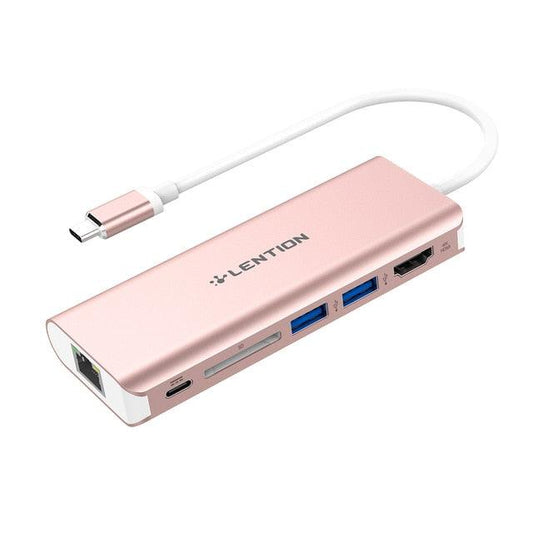 USB C Digital AV Multiport Hub with 4K HDMI, 2 USB 3.0, Card Reader, Type C Charging, Gigabit Ethernet Adapter for MacBook Pro (CA2)(1U52)