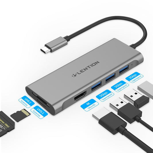 USB C HUB Type C to Multi USB 3.0 HUB HDMI Adapter Dock for 2020 MacBook Pro13 Huawei Mate 30 USB-C Splitter Port Card Reader (CA2)(1U52)