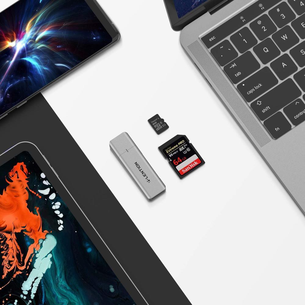 USB C to SD/Micro SD Card Reader, Type C Dual Memory Card Adapter for 2016-2019 MacBook Pro (Thunderbolt 3 Port) / MacBook Air (CA2)(1U52)