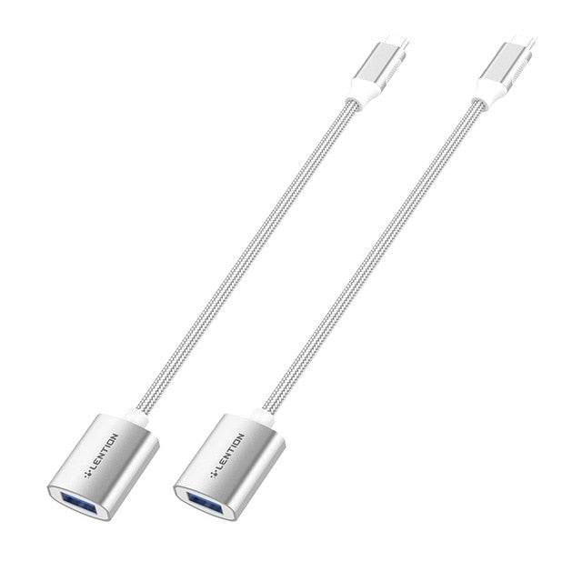 USB C to USB 3.0 Adapter [2-Pack], Thunderbolt 3 to USB 3.0 Adapter Compatible MacBook Pro, New iPad Pro & Mac Air Surface Book2 (CA2)(1U52)(F52)