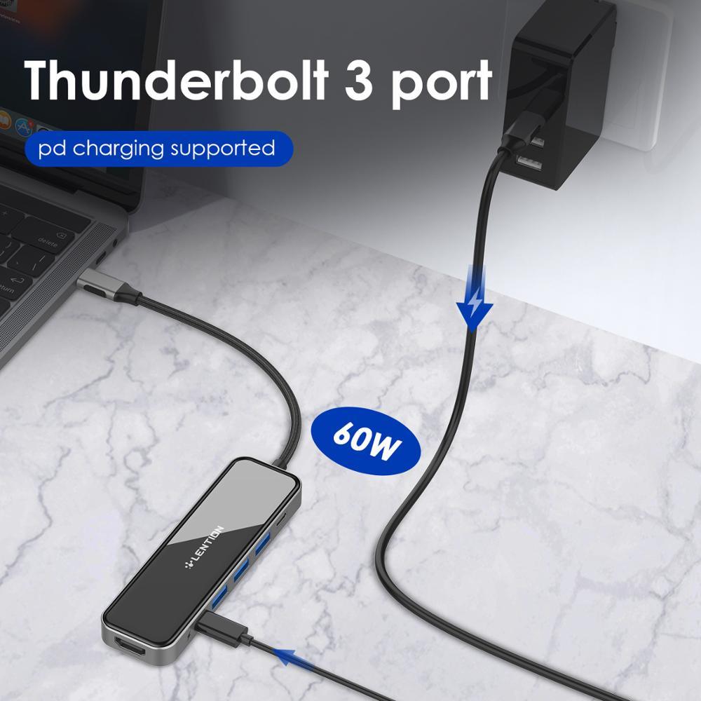 USB HUB to USB 3.0 HDMI Adapter Dock for MacBook Pro 13.3 Accessories USB-C Type C 3.0 Splitter 6 Port USB HUB with PD charging (CA2)(1U52)