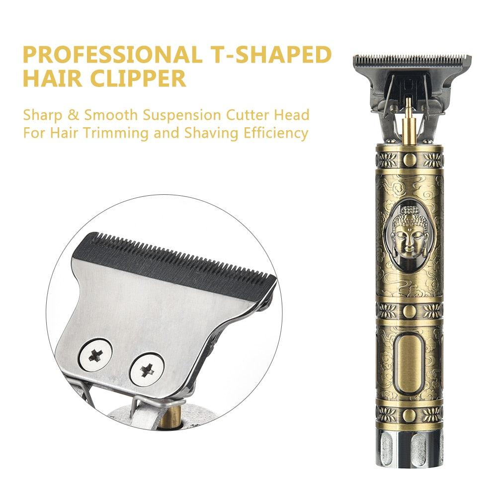 USB Rechargeable Hair Clipper Professional Hair Trimmer Cordless Electric Shaver Razor Trimmer (BD6)(1U45)