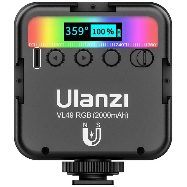 VL49 Mini RGB LED Video Light 2700K-9000K On Camera Fill Light Photography Lighting Pocket Live Tiktok Vlog Light lamp (MC7)(1U54)