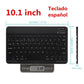 Trending Ultra Slim Aluminum Russian Spanish English Bluetooth Keyboard - For Tablet Laptop Smartphone Windows - For iPad Support IOS Android System (TLC4)