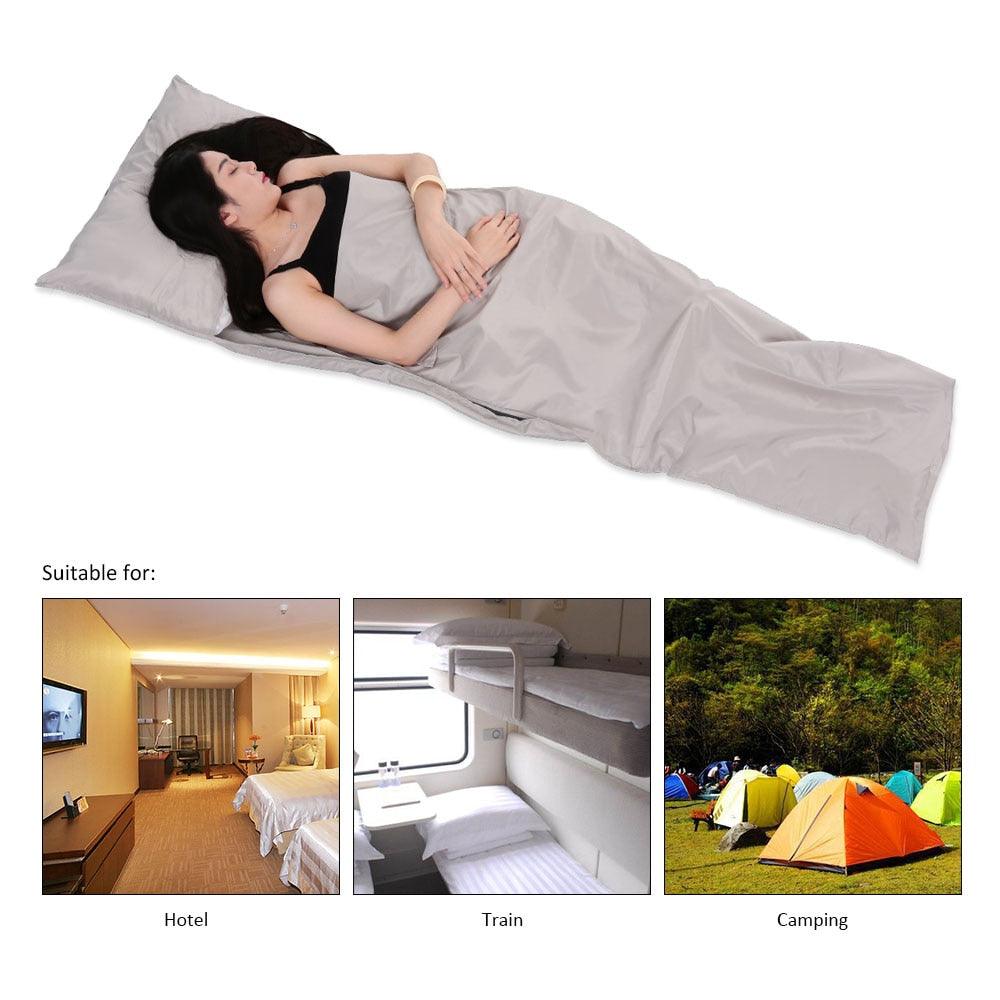 Ultralight Design Outdoor Sleeping Bag - 70 * 210cm Camping Hiking Bag Liner Portable Folding Travel Bags (1U105)