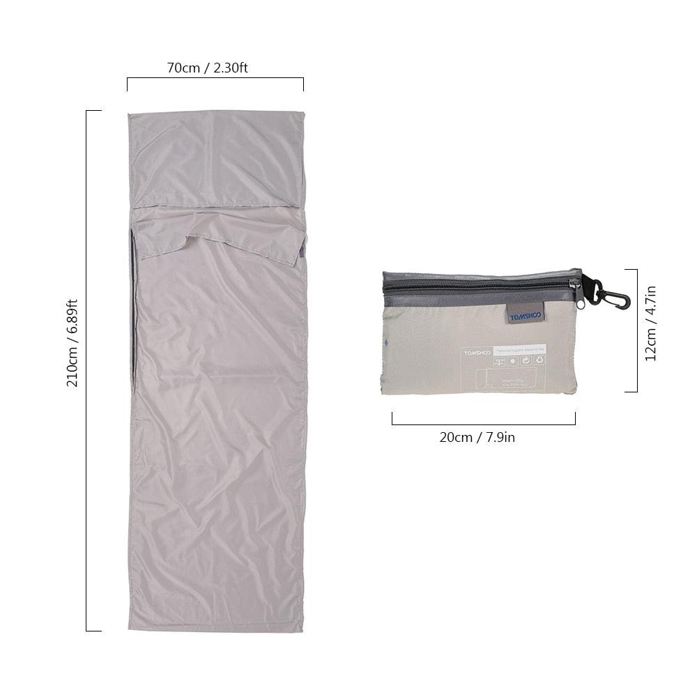 Ultralight Design Outdoor Sleeping Bag - 70 * 210cm Camping Hiking Bag Liner Portable Folding Travel Bags (1U105)
