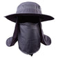 Unisex Outdoor Fishing Hat - Quick Dry Hiking Hat UV Protection Wind Proof Face Neck Flap Sun Cap Hats (2U102)