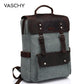 Leather Laptop Backpack - Travel Leisure Casual Canvas Campus School Backpacks (1U78)
