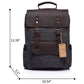 Leather Laptop Backpack - Travel Leisure Casual Canvas Campus School Backpacks (1U78)