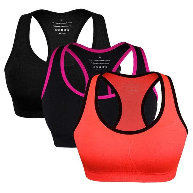 Amazing Shockproof Fitness Sports Bra - Padded Gather Push Up Breathable Bra - Sports Running Yoga Sports Tops (4Z2)(7Z2)