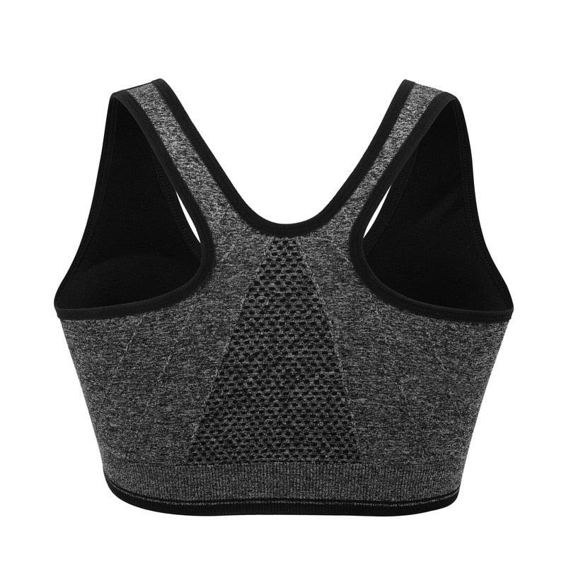 Amazing Zipper Push Up Women Sports Brassiere - Padded Shockproof Breathable Sports Tops - Fitness Gym Yoga (4Z2)(7Z2)