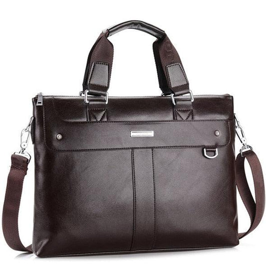 Men Briefcase Business Shoulder Bag - Leather Messenger Bags - Computer Laptop Handbag Bag (LT4)(F78)
