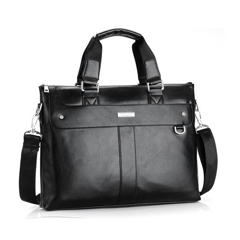 Men Briefcase Business Shoulder Bag - Leather Messenger Bags - Computer Laptop Handbag Bag (LT4)(F78)
