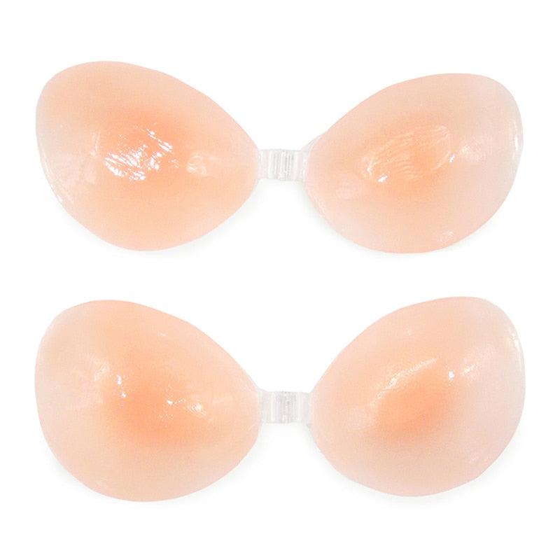 Amazing Strapless Wire Free Silicone Push Up Invisible Backless Bra - 3/4 Cup Ultra-thin Cup (A B C) Bra For Women (D27)(TSB1)
