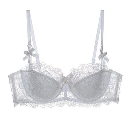 Womens 3/4 Cup Transparent Push Up Bra Ultra-thin Strap Invisible Bras  Bralette