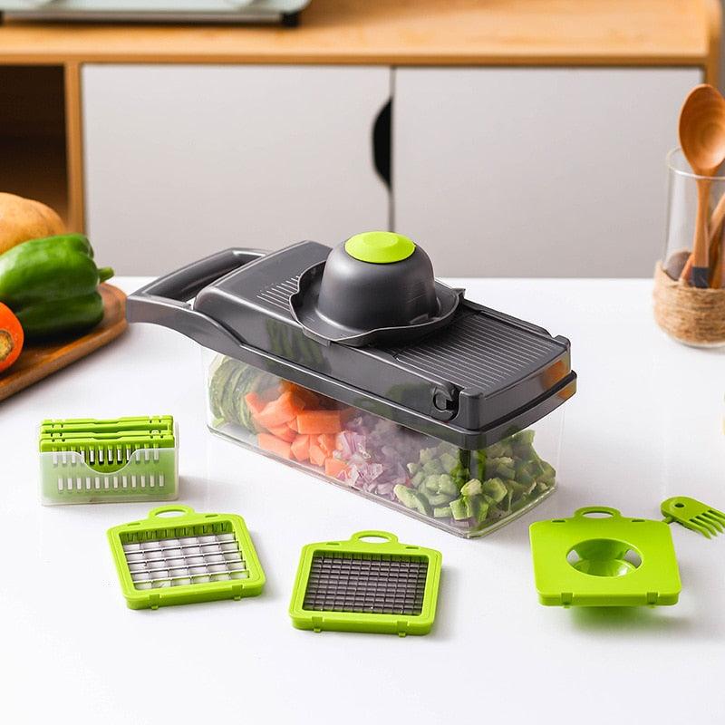 Vegetable Cutter Fruit Slicer Multifunctional Grater Shredders Drain Basket Peeler 8 In 1 Gadgets (AK3)(1U61)