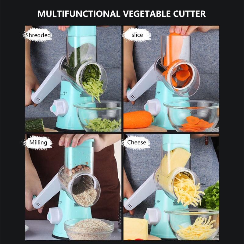 Vegetable Cutter Round Slicer Kitchen Accessories- Multifunctional Circular Slicer Potato Cheese Fruit Vegetable Kitchen Gadgets (D61)(AK3)