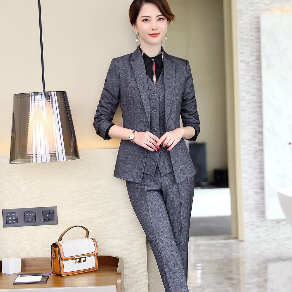 Black 3 Pcs Women Suits Fashion Blazer Set Wedding Tuxedos Party Wear  Business Causal Pantsuits Formal Women Suits Office Sets